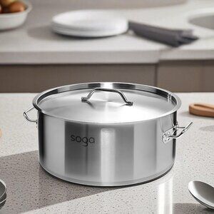 SOGA Stainless Steel 23L Stockpot